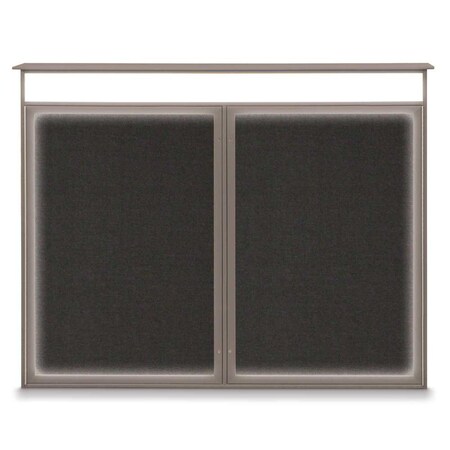 United Visual Products Single Door Enclosed Indoor Letterboard UV1124SD3036-WHITE-BURGUN